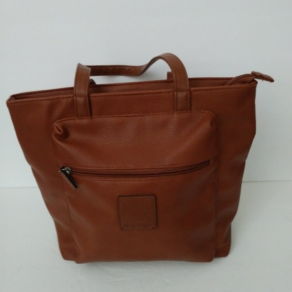 Nautica Tan Shoulder Bag Zip Closure